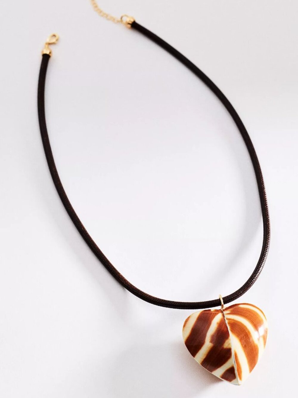 Anthropologie Corded Chain Pendant Heart Necklace - NEW